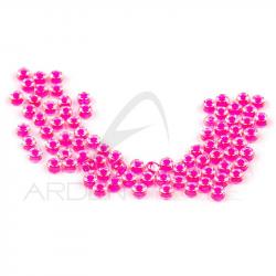 Bead Glass DEVAUX rose fluo