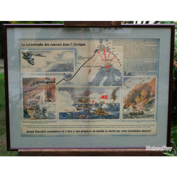 rare Affiche ORIGINALE La catastrophe des convois dans l'Arctique SDC25AFA001