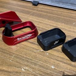 Lot magwell +rallonge de chargeur et repose pouce pour glock gen4 large frame