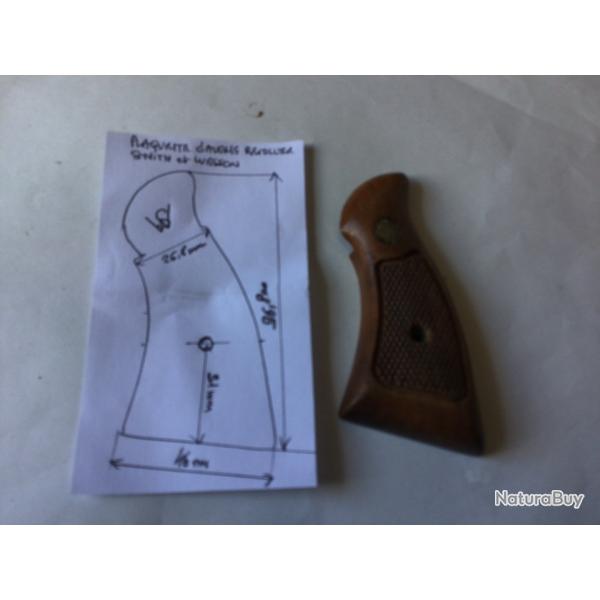 VENDU PAR LE-CUIRASSIER N 1 PLAQUETTE GAUCHE POUR REVOLVER SMITH ET WESSON