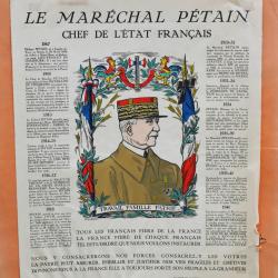 rare Affiche Chef d'état français Limoges 1941 SDC25PET001