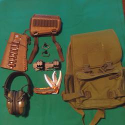 lot d'accessoires divers pour carabine et la chasse
