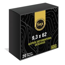 Munitions SAX calibre 9,3x62 KDG-S 13,1g boite de 20 munitions