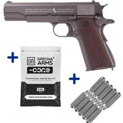 Pack Airsoft Colt 1911 Full Métal Co2