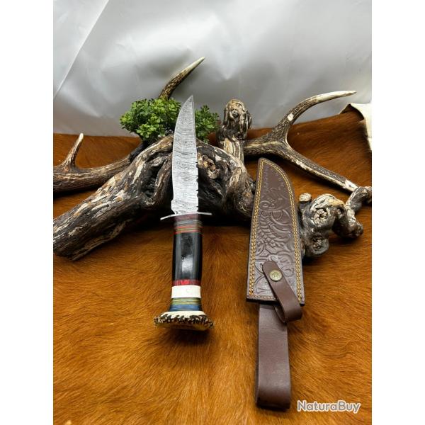 Couteau Bowie RITE EDGE lame acier damas ref NB200