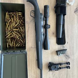 Carabine à verrou pour gaucher