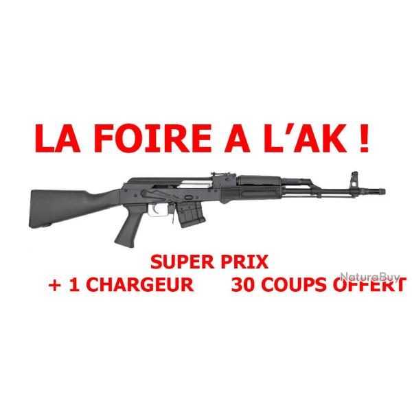 FOIRE A L'AK ! CARABINE WBP AK JACK SYNTHETIQUE CAL.223 + CHARGEUR 30 COUPS OFFERT