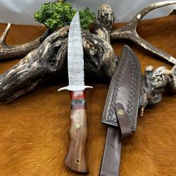 Couteau Bowie RITE EDGE lame acier damas 256 couches NB192