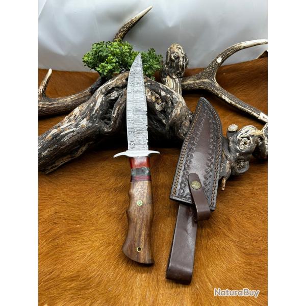 Couteau Bowie RITE EDGE lame acier damas 256 couches NB192