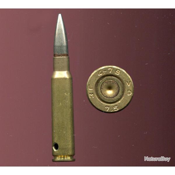 7.5 x 54 MAS - RARE cartouche de prcision pour FRF1  balle spciale type KS