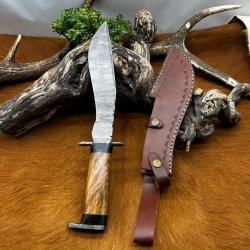 Couteau Bowie RITE EDGE lame acier damas 256 couches NB190