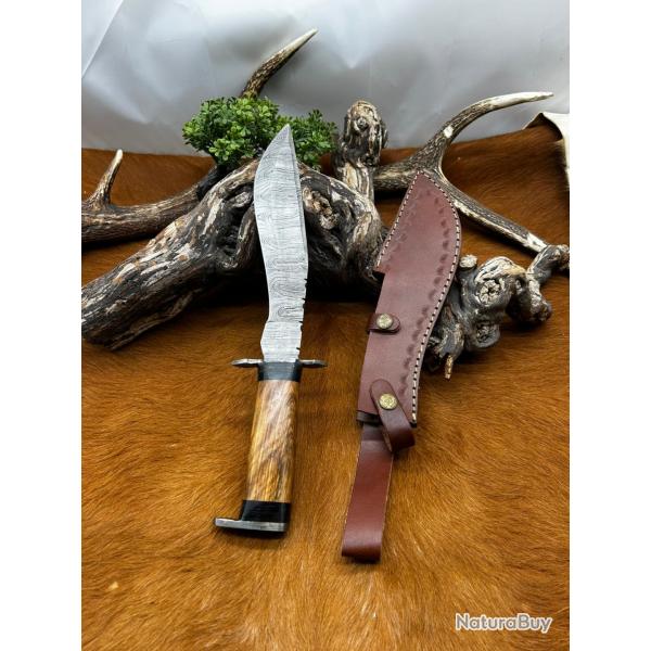 Couteau Bowie RITE EDGE lame acier damas 256 couches NB190