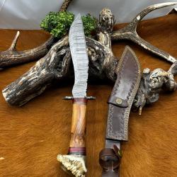 Couteau Bowie RITE EDGE lame acier damas 256 couches NB187