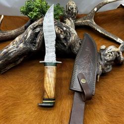 Couteau Bowie RITE EDGE lame acier damas 256 couches NB184