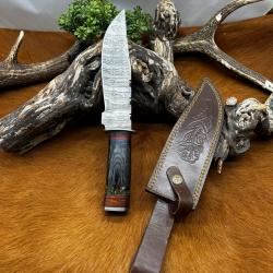 Couteau Bowie RITE EDGE lame acier damas 256 couches NB181