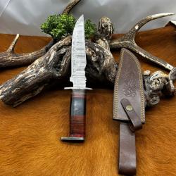 Couteau Bowie RITE EDGE lame acier damas 256 couches NB180