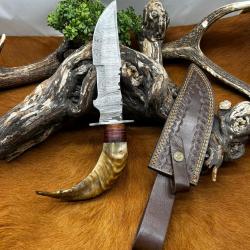 Couteau Bowie RITE EDGE lame acier damas 256 couches NB177