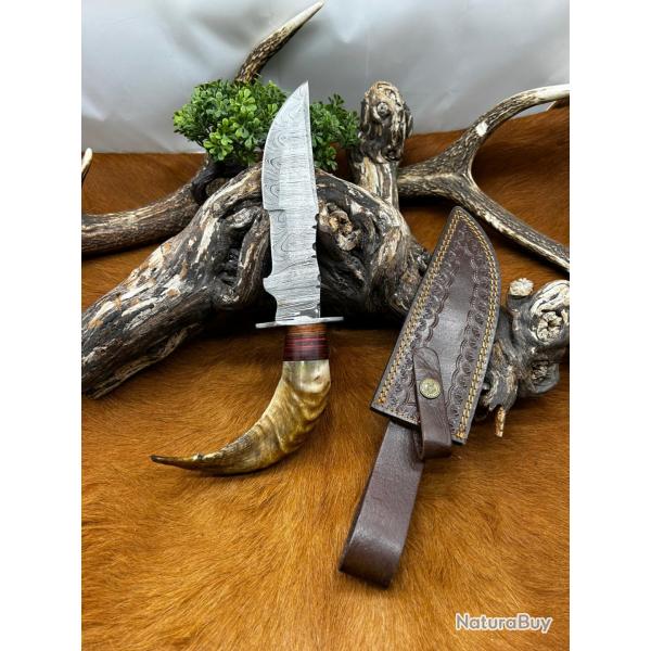 Couteau Bowie RITE EDGE lame acier damas 256 couches NB177