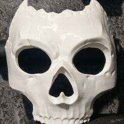 Masque Ghost V1 COD MW2019 Masque en PLA blanc, (a poncer et peindre)