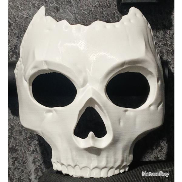Masque Ghost V1 COD MW2019 Masque en PLA blanc, (a poncer et peindre)