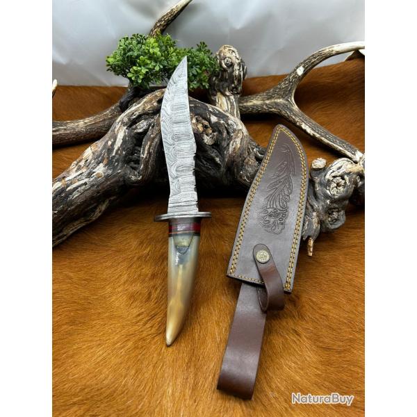 Couteau Bowie RITE EDGE lame acier damas 256 couches NB175