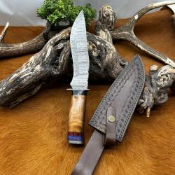 Couteau Bowie RITE EDGE lame acier damas 256 couches NB173