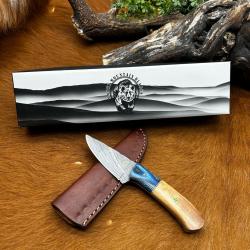 Bowie smoky Mountain Blades lame en acier Damas et manche en bois d'Olivier NSMB121