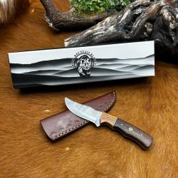 Bowie smoky Mountain Blades lame en acier Damas et manche en bois d'Olivier NSMB120