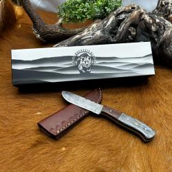 Bowie smoky Mountain Blades lame en acier Damas et manche en bois d'Olivier NSMB119