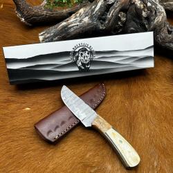 Bowie smoky Mountain Blades lame en acier Damas et manche en bois d'Olivier NSMB115