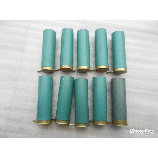 lot de 10 douilles de cartouche de chasse à broches cal.12