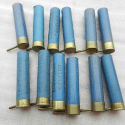 lot de 12 douilles de cartouche de chasse à broches cal.12 mm