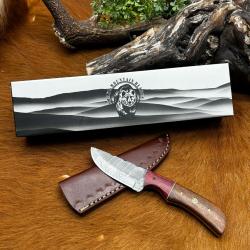 Bowie smoky Mountain Blades lame en acier Damas et manche en bois d'Olivier NSMB118