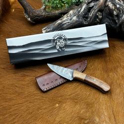 Bowie smoky Mountain Blades lame en acier Damas et manche en bois d'Olivier NSMB116