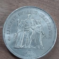 PIECE 50 FRANCS ARGENT HERCULE 1974