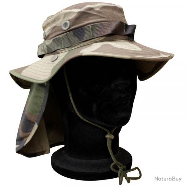 CHAPEAU DE BROUSSE TROPICAL AVEC PROTGE NUQUE 56