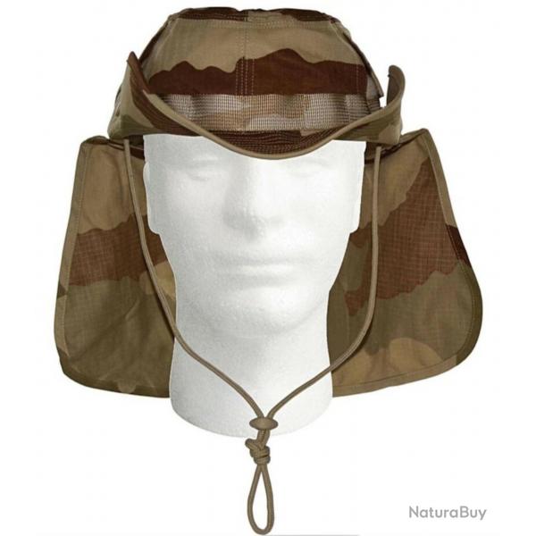 CHAPEAU DE BROUSSE DESERT AVEC PROTGE NUQUE 56