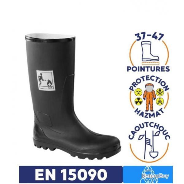 Bottes caoutchouc cmic pompier Etche Fireman SABF