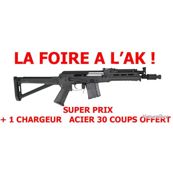 FOIRE A L'AK ! CARABINE WBP AK MINI JACK x MAGPUL MOE BLACK SERIES CAL.7.62x39 - CATEGORIE B