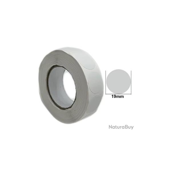 Gommettes blanches X 1000 19mm