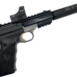 OFFRE SPECIALE !! Browning Buck Mark Black Label fileté Cal 22 lr + Point Rouge + Modérateur