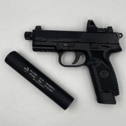 FN HERSTAL 502 TACTICAL BLACK " PACK VICTOR OPTICS FRENZY + SILENCIEUX B&T " cal 22 lr.