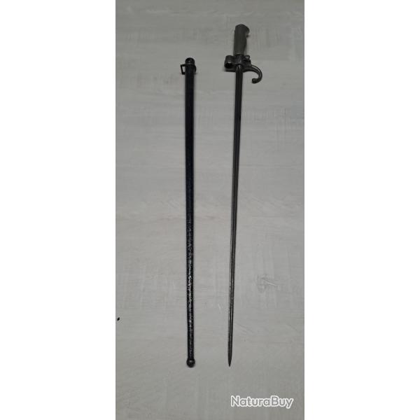 Baionnette lebel avec quillon et son foureau