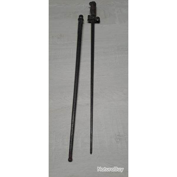 Baionnette lebel avec son foureau