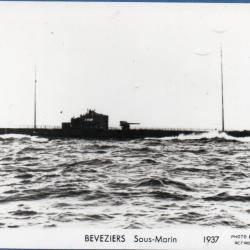 CPA - Marine de Guerre - Sous - Marin " BEVEZIERS" 1937 -N°4089