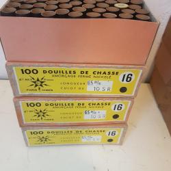 100 douilles carton neuves REY calibre 16