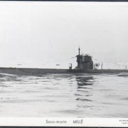 CPA - Marine de Guerre - Sous - Marin " MILLE"  -N°4092
