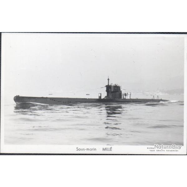 CPA - Marine de Guerre - Sous - Marin " MILLE"  -N4092