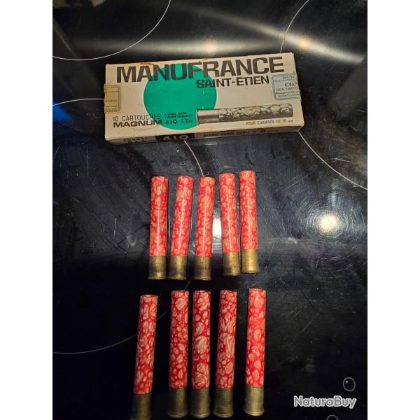 """RARE """ 20 cartouches Manufrance calibre 410 collection ou pas