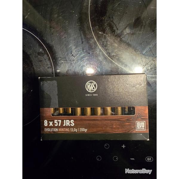 15 balles RWS calibre 8x57 jrs